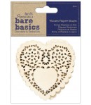 NAPPERONS COEUR EN BOIS X 4