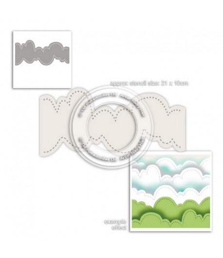 POCHOIR CLOUD LANDSCAPE - POLKADOODLES - PD8011