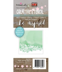 POCHOIR HOLLY BORDER - POLKADOODLES - PD7972