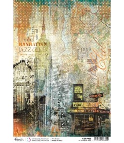 PAPIER DE RIZ A4 NY STAT OF MIND 21 X 29.7CM CBRP165