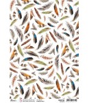 PAPIER DE RIZ A4 FEATHERS 21 X 29.7CM CBRP160