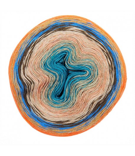 COTTON DEGRADE LUCKY 8 AZUR ORANGE (006)