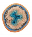 COTTON DEGRADE LUCKY 8 AZUR ORANGE (006)