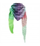 COTTON DEGRADE LUCKY 8 ROSE VERT (007)