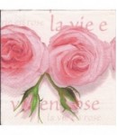 SERVIETTE LA VIE EN ROSE