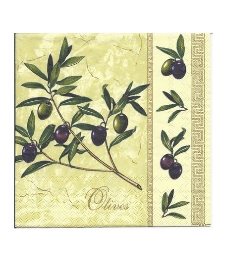 SERVIETTE BRANCHE OLIVIER