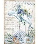 PAPIER DE RIZ A4 ROMANTIC - SEA DREAM TEXTURE 21X29.7 - DFSA4563 - STAMPERIA
