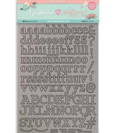 FORMES CARTON A4 ALPHABET KLSPDA430 - STAMPERIA