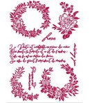 POCHOIR ROMANTIC JOURNAL GUIRLANDES 21X29.7CM KSG461