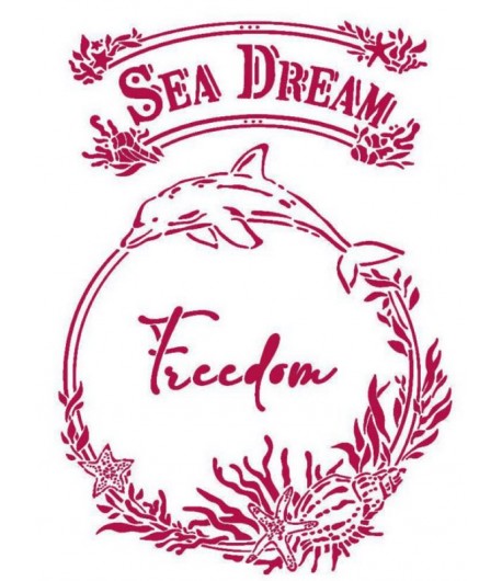 POCHOIR ROMANTIC SEA DREAM FREEDOM 21X29.7CM KSG462