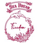 POCHOIR ROMANTIC SEA DREAM FREEDOM 21X29.7CM KSG462