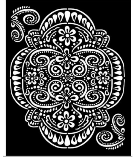 POCHOIR ATELIER DENTELLE 20X25 EP 0.25 KSTD073 STAMPERIA