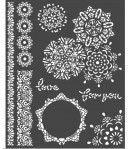 POCHOIR PASSION DENTELLES 20X25 EP 0.25 KSTD068 STAMPERIA