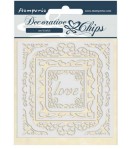 FORMES CARTON DECORATIVE CHIPS CADRES DE L'AMOUR 14X14CM - SCB47