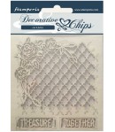 FORMES CARTON DECORATIVE CHIPS TRESOR ENSEMBLE 14X14CM - SCB51