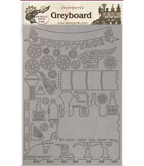 FORMES CARTON A4 TRAIN KLSPDA426 - STAMPERIA