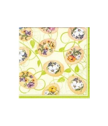 SERVIETTE LES OEUFS DECORES