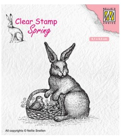 TAMPON EASTER HARE WITH BASKET - SPCS013