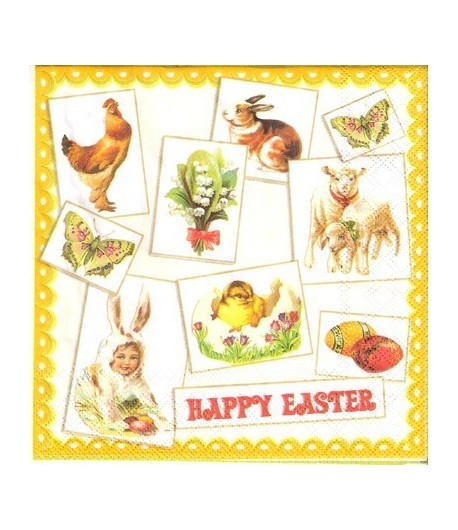 SERVIETTE IMAGES DE PAQUES