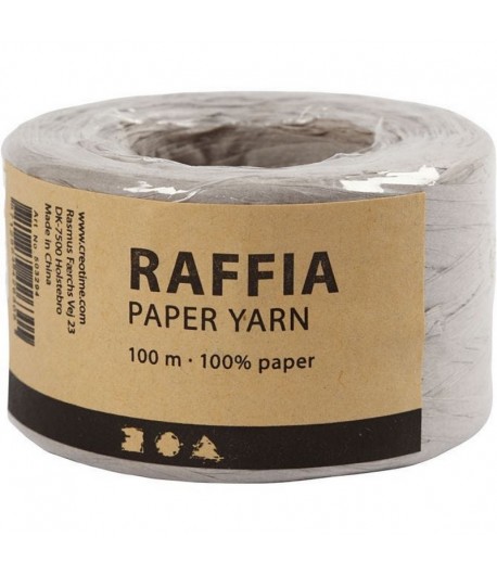 RAPHIA GRIS CLAIR - 100 M