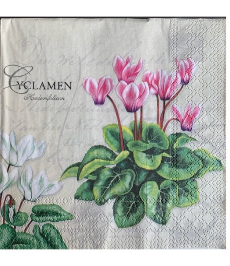 SERVIETTE CYCLAMENS
