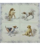 SERVIETTE LES 4 CHIENS