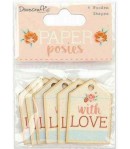 6 TAGS EN BOIS - WITH LOVE