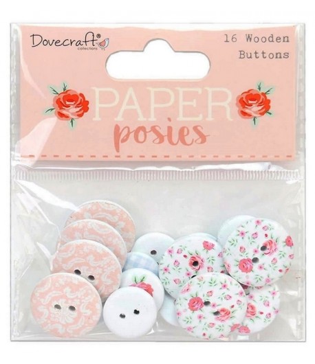 BOUTONS EN BOIS X 16