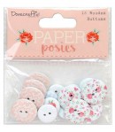 BOUTONS EN BOIS X 16