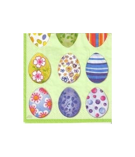 SERVIETTE OEUFS DECORES