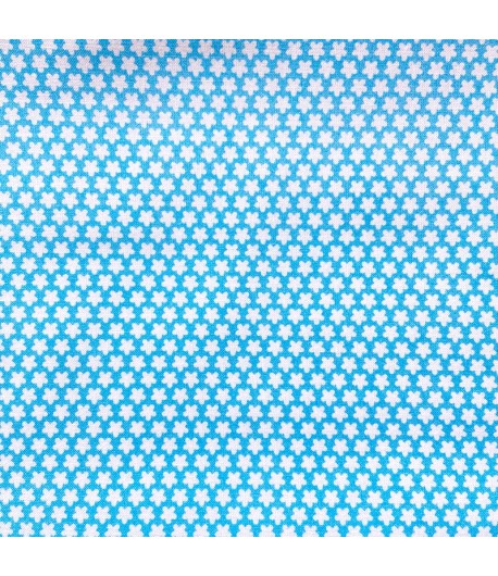 TISSU BLEU A ETOILES BLANCHES - 10 CM X 160 CM