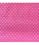 TISSU ROSE A ETOILES BLANCHES - 10 CM X 160 CM