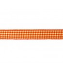 RUBAN VICHY ORANGE 10MM - 1 M