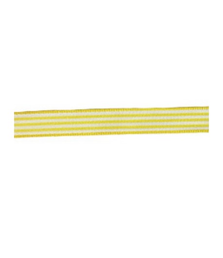 RUBAN RAYURES JAUNE 10MM - 1 M