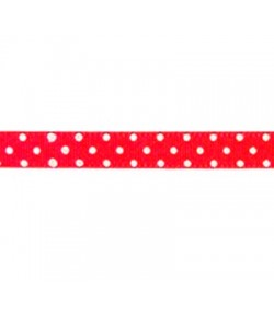 RUBAN A POIS FRAISE 1CM - 1 M
