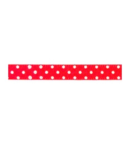 RUBAN A POIS FRAISE 1CM - 1 M