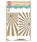 POCHOIR A4 SLIMLINE SUNBURST - MARIANNE DESIGN