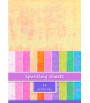 FEUILLES A4 SPARKLING HOLOGRAPHIQUE - JAUNE X 4