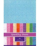 FEUILLES A4 SPARKLING HOLOGRAPHIQUE - BLEU CLAIR X 4