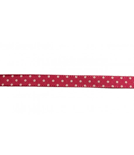 RUBAN POIS VIEUX ROSE 1CM - 1 M