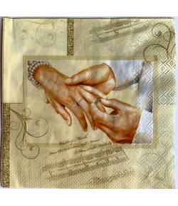 SERVIETTE MARIAGE 1