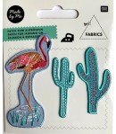 ECUSSONS A REPASSER CACTUS FLAMAND ROSE