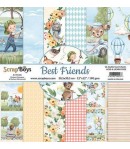 BLOC 12 FEUILLES 30.5 X 30.5 CM -  BEST FRIENDS