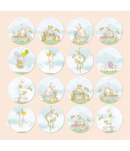PAPIER HOPPING BUNNIES 30.5 X 30.5 CM  - 08