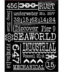 POCHOIR 15X20 EP 0.5 SEA WORLD WRITINGS KSAT11 STAMPERIA