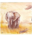 SERVIETTE LA FAMILLE ELEPHANTS