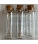 6 MINI-FLACONS EN VERRE - 3X8CM STAMPERIA SBA396