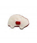 BOUTON EN PLASTIQUE VOITURE 1.8 CM - ROUGE