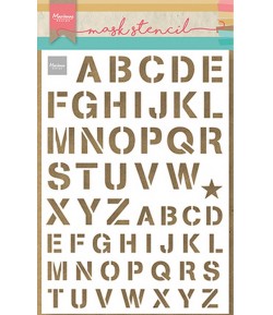 POCHOIR A5 ARMY ALPHABET - MARIANNE DESIGN