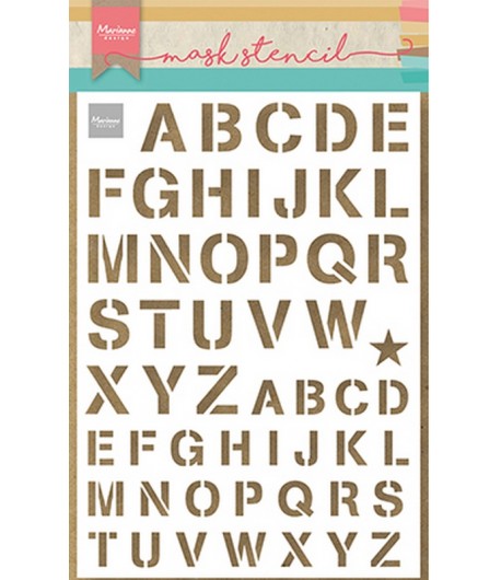 POCHOIR A5 ARMY ALPHABET - MARIANNE DESIGN